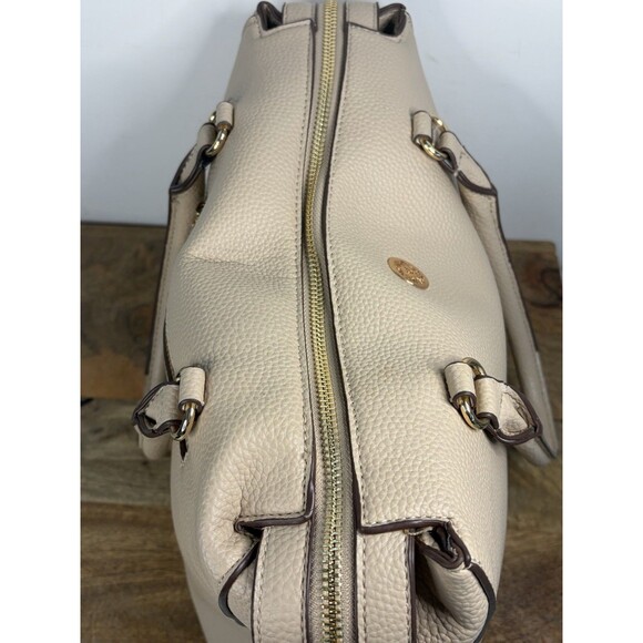 Anne Klein Tan Satchel Purse Handbag Soft Mint Condition - Picture 10 of 16